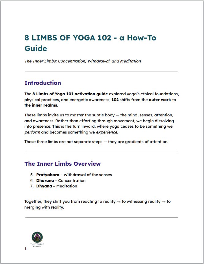 The 8 Limbs of Yoga 102 - A How-To Activation Guide