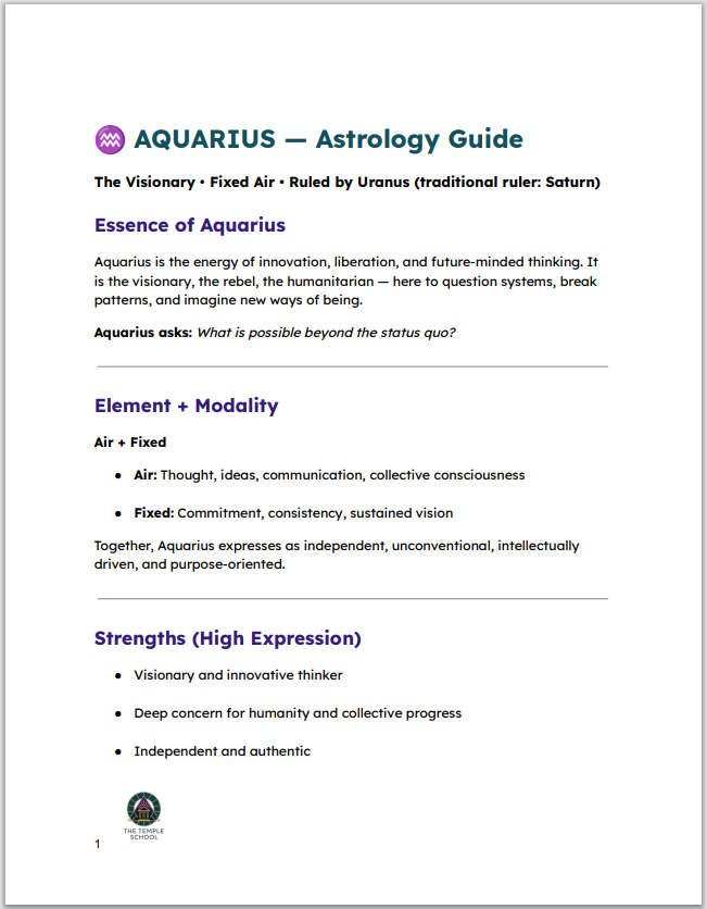 Aquarius 101 - Digital Astrology Guide