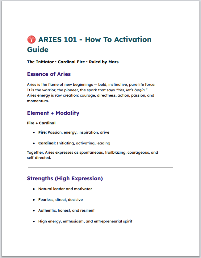 Aries 101 - Digital Astrology Guide