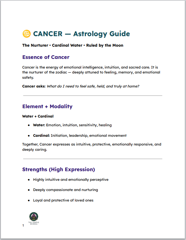 Cancer 101 - Digital Astrology Guide