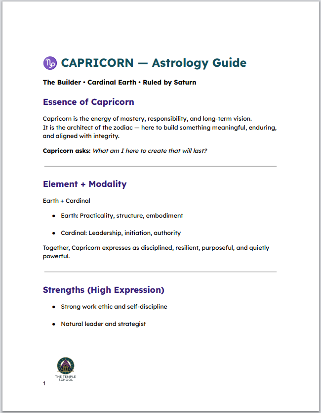 Capricorn 101 - Digital Astrology Guide