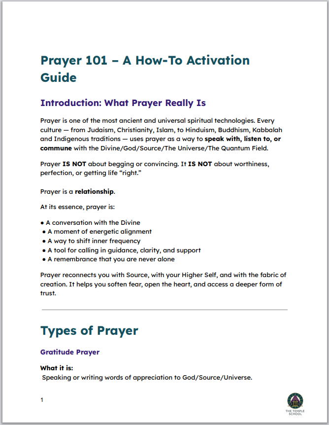 Prayer 101 - A How-To Activation Guide