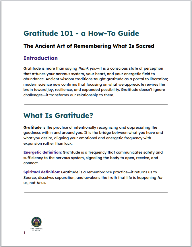Gratitude 101 - A How-To Activation Guide