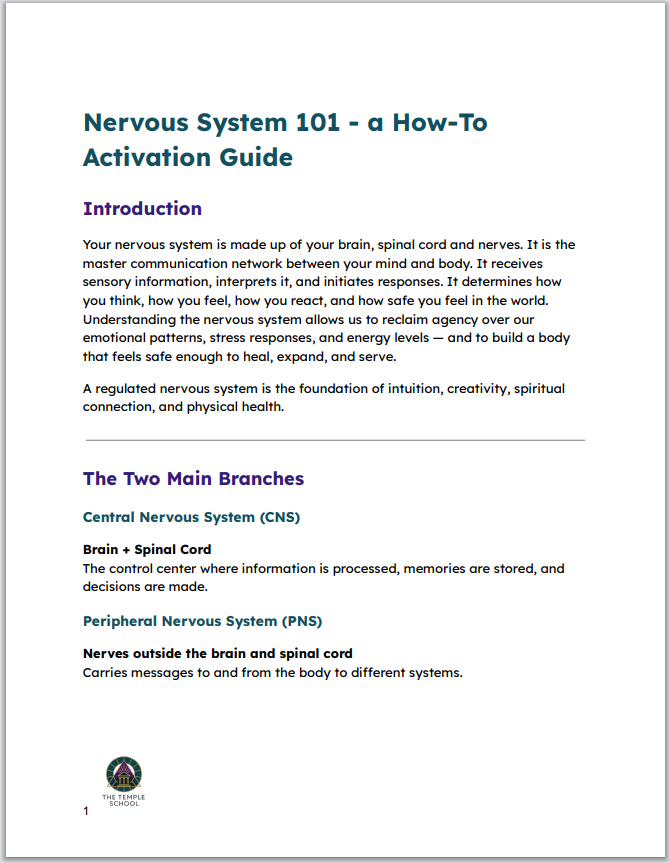 Nervous System 101 - A How-To Activation Guide