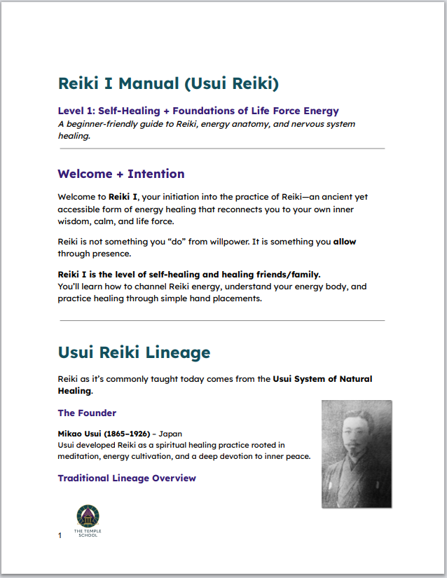 Reiki 1 Manual