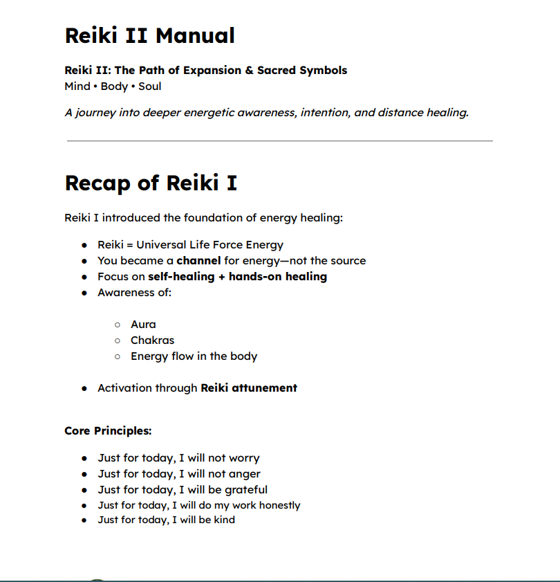 Reiki 2 Manual