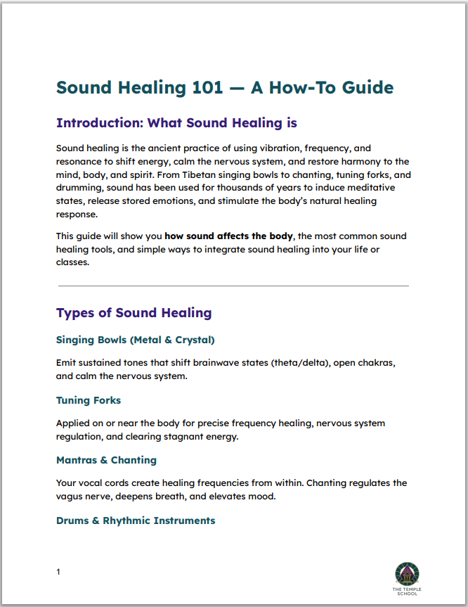 Sound Healing 101 - A How-To Activation Guide